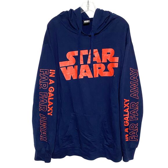 Star Wars In A Galaxy Far Away Hoodie Pullover Sweatshirt Mens XXL Spell Out - Picture 2 of 7